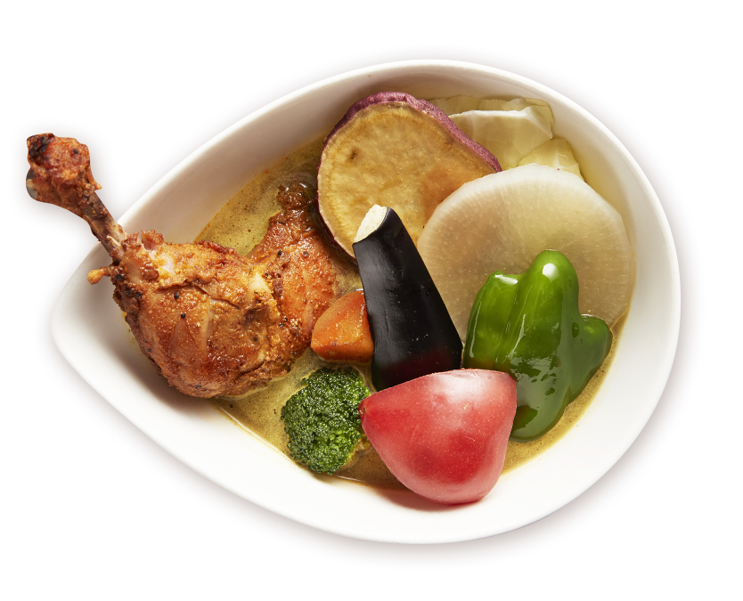 エビ餃子＆ニラ餃子の野菜カレー