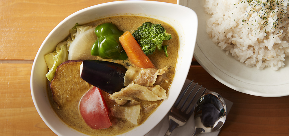 豚しゃぶと野菜カレー